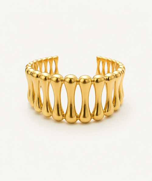 Poise Silver Plated Statement Cuff