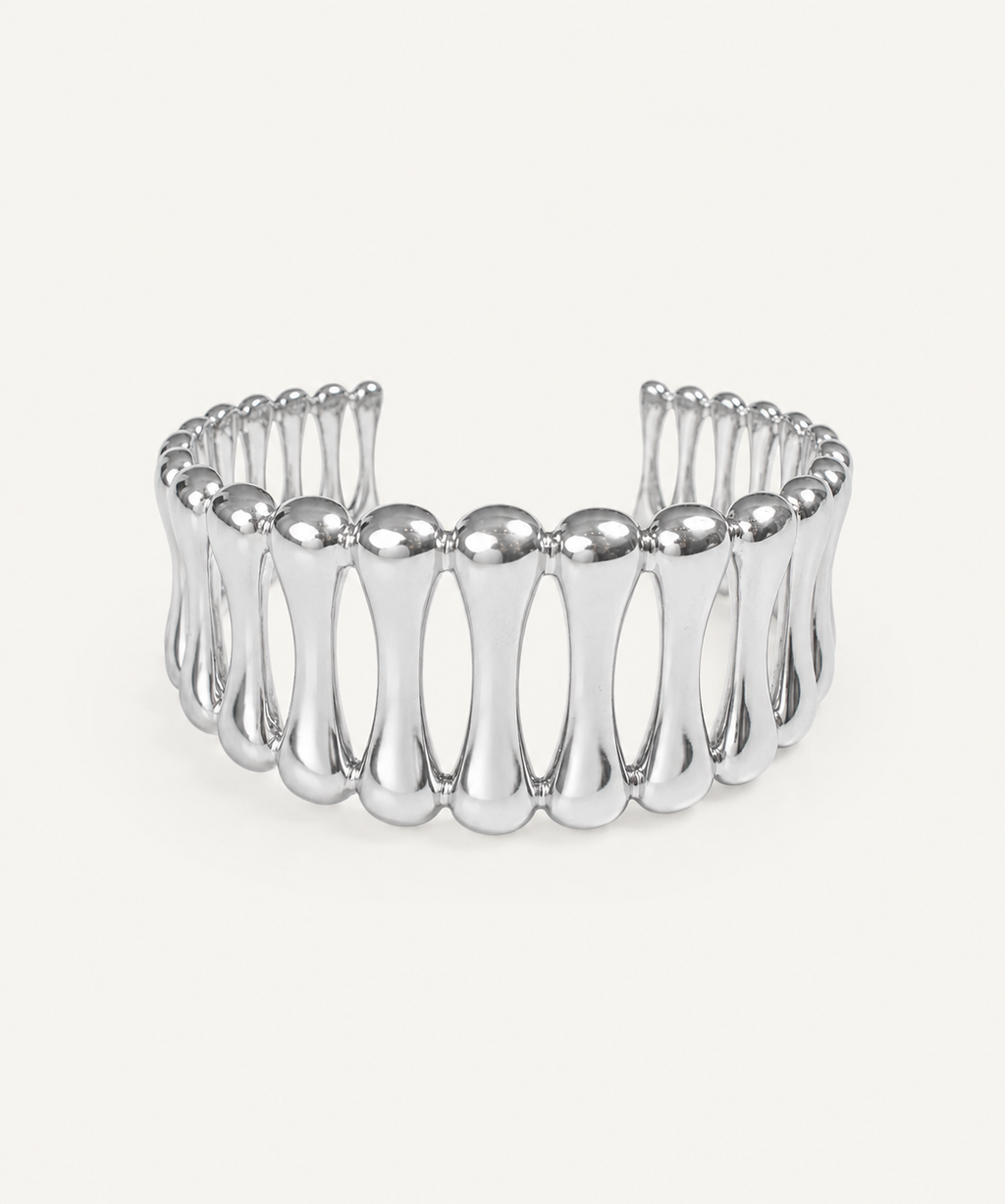 Poise Silver Plated Statement Cuff