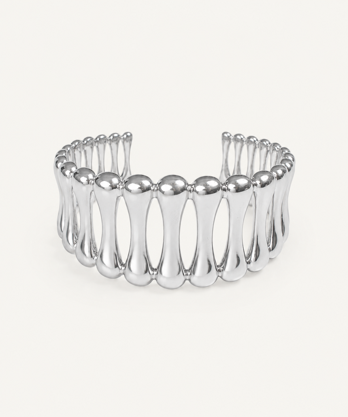 Poise Silver Plated Statement Cuff