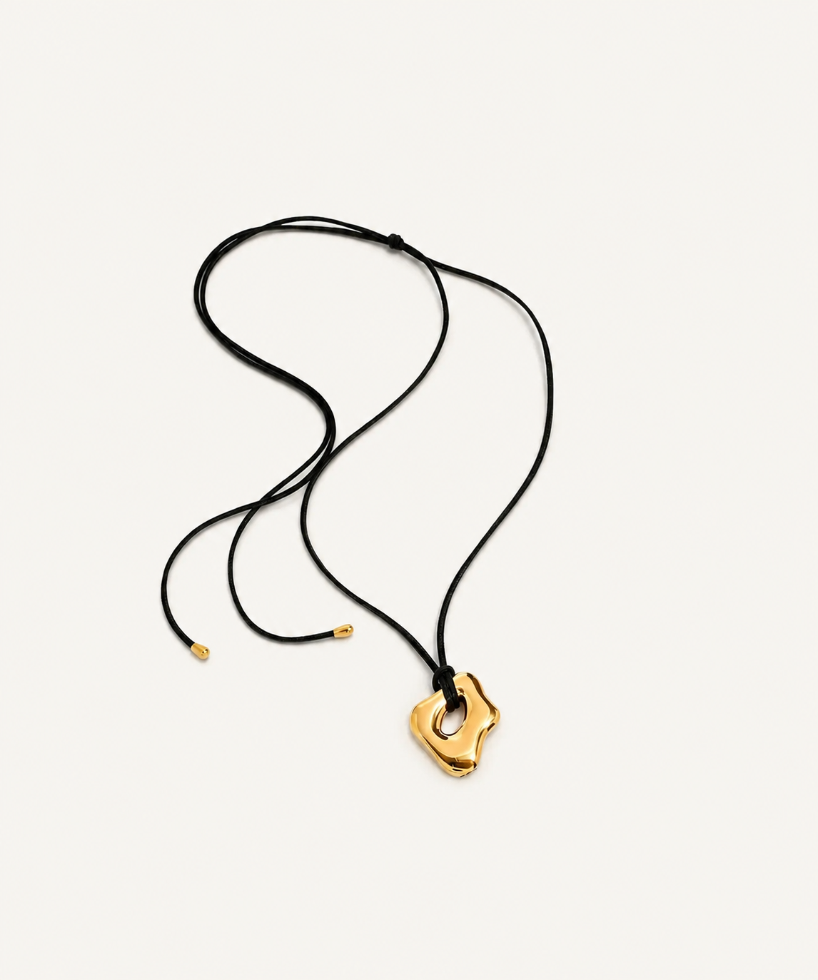 After Hours Gold Plated Organic Pendant Necklace