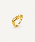 On Mute 18K Gold Plated Ring