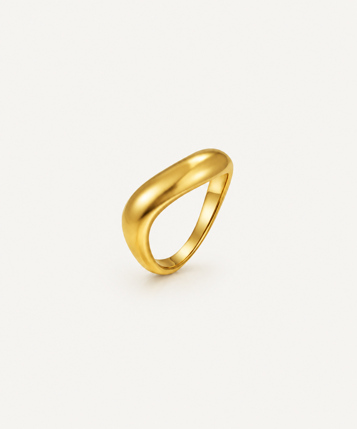 On Mute 18K Gold Plated Ring