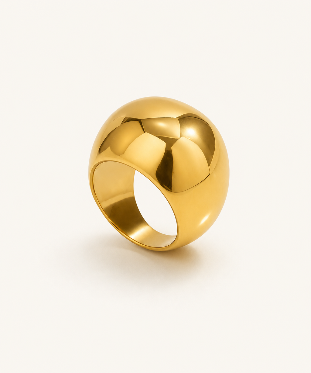 Liquid gold 18k gold plated ring