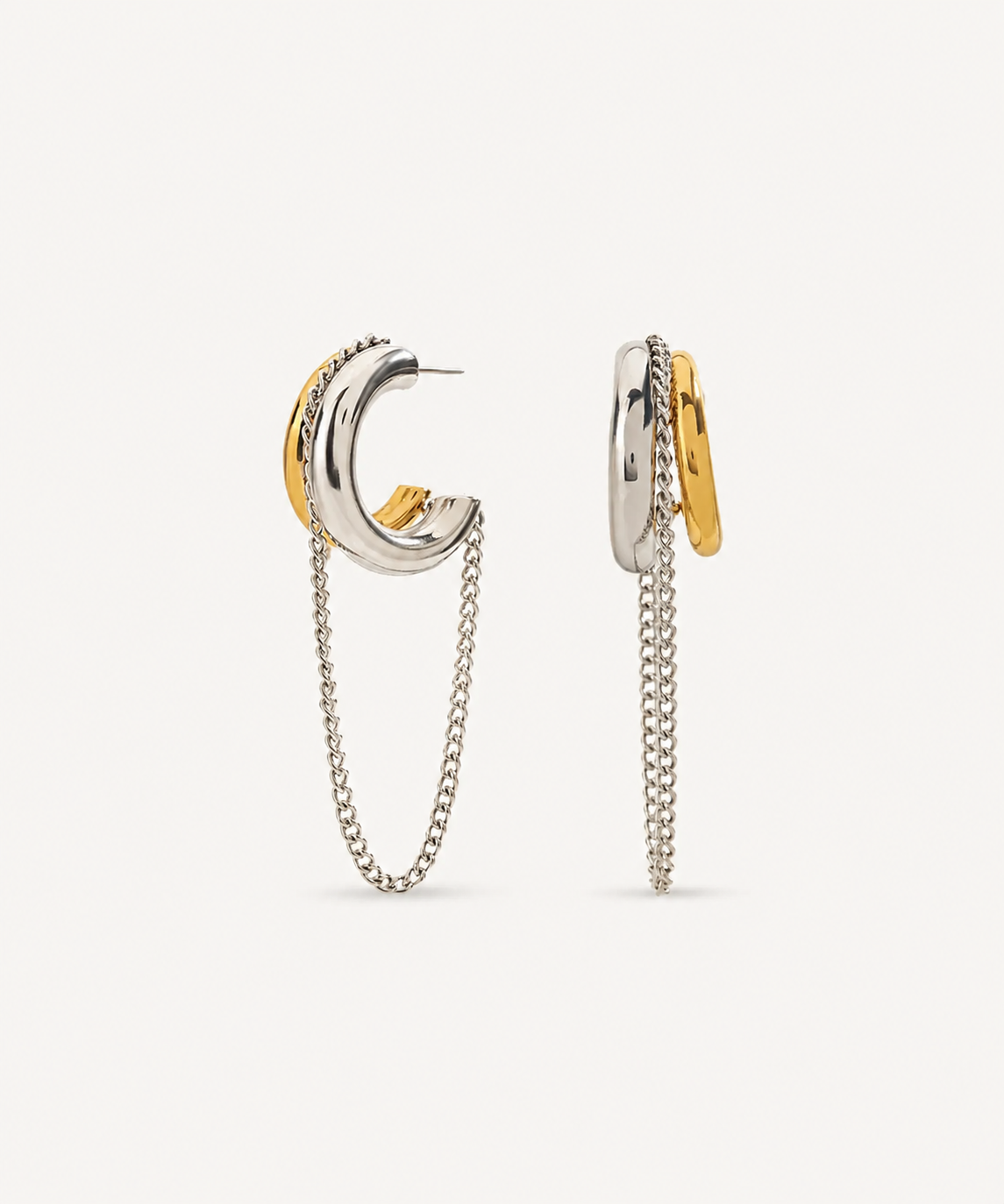 It's Complicated two-tone earrings