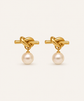 The Pearl Knot Drop Earrings