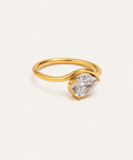 The Pear Twist Ring
