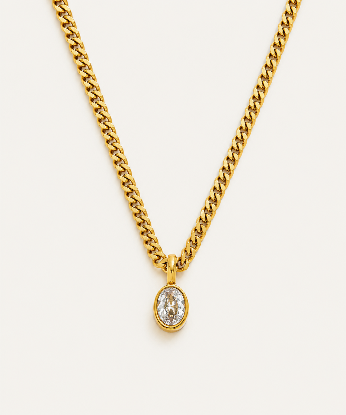 The Curb Stone Necklace