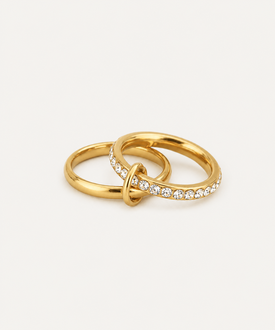 The Double Band Crystal Ring