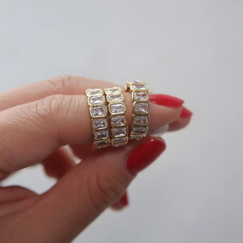 Midnight Glow 18K Gold Plated  Ring