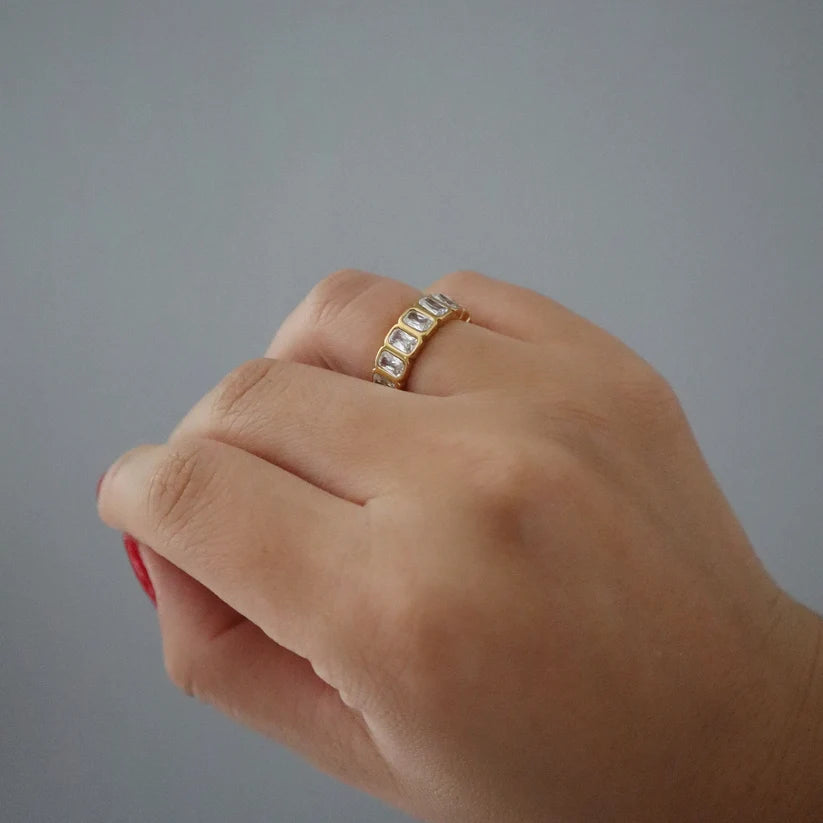 Midnight Glow 18K Gold Plated  Ring