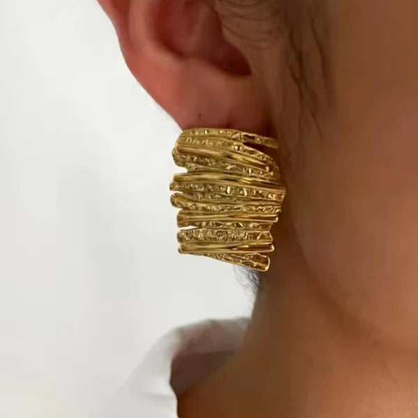 Steady 18K Gold Plated Statement Earrings