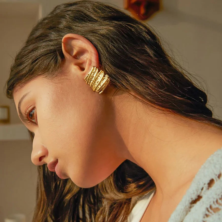 Steady 18K Gold Plated Statement Earrings