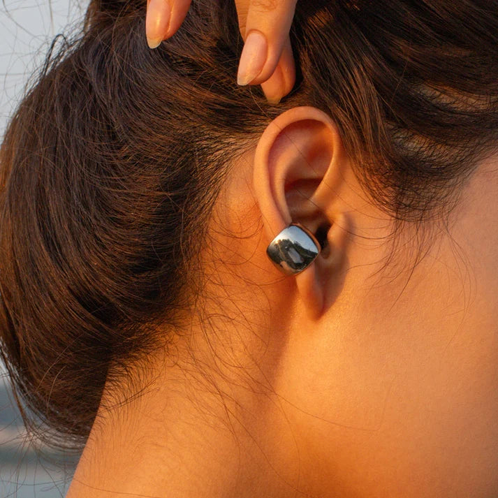 Hard Stop Silver Plated Ear Cuff(single)