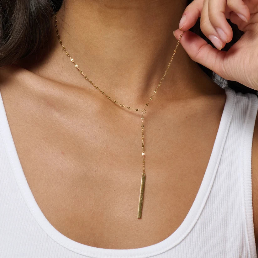 The Bar Drop Lariat Necklace