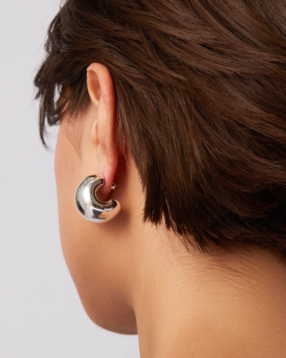 Naked Metal Silver Plated Earrings