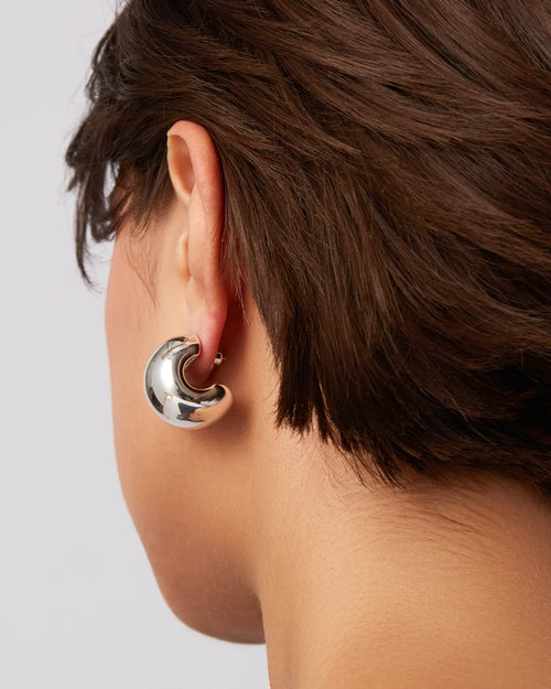 Naked Metal Silver Plated Earrings