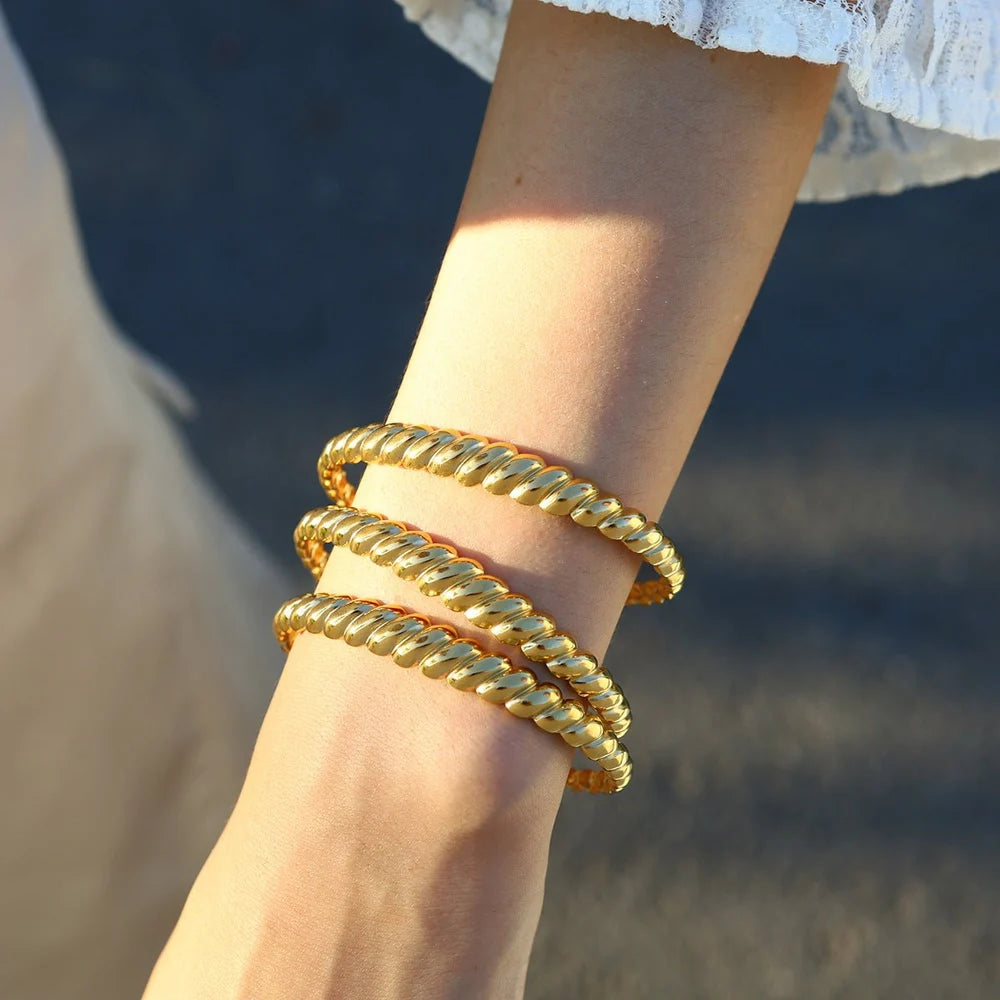 On Repeat 18K Gold-Plated Cuff Bracelet