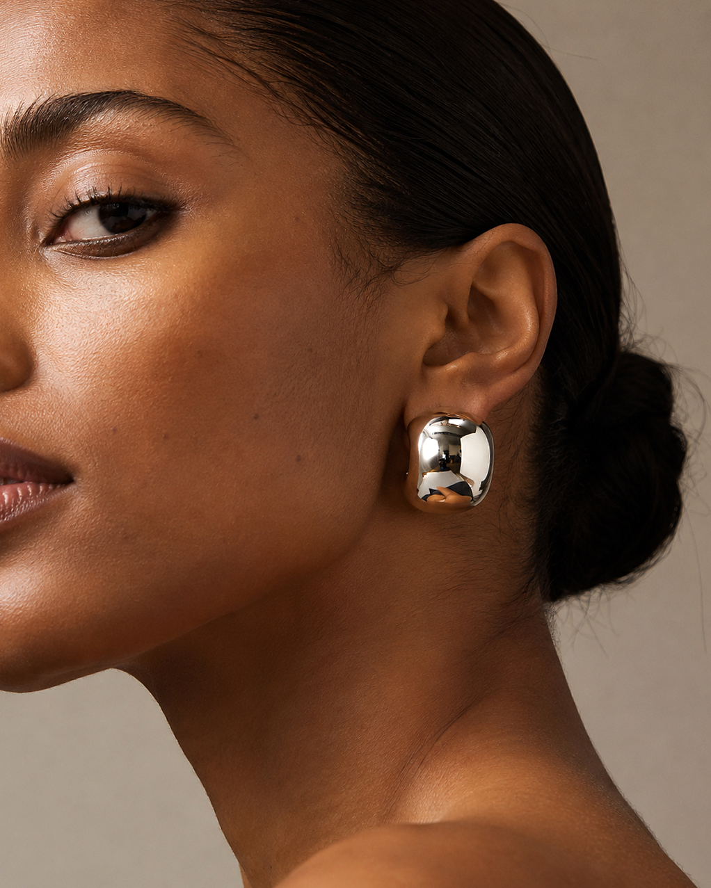 Naked Metal Silver Plated Earrings