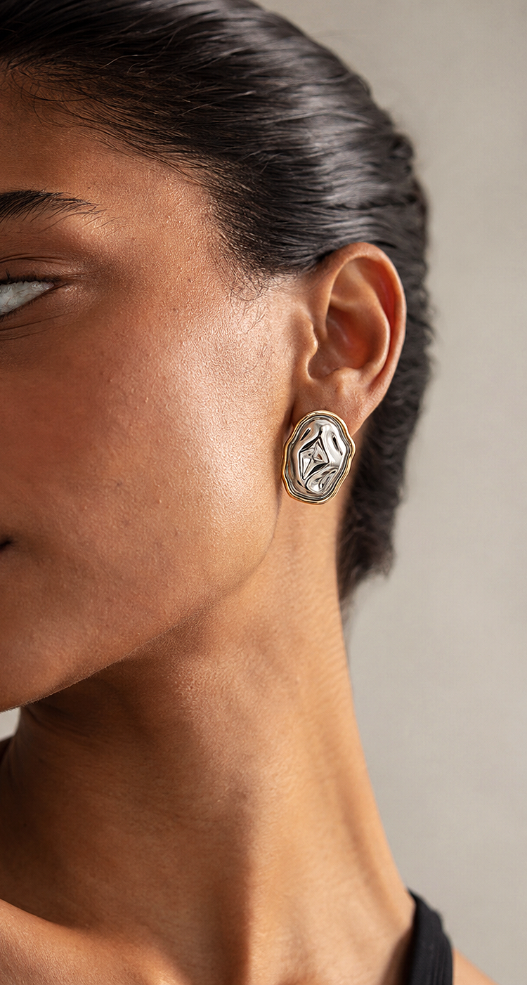 Echo Two Toned Earrings