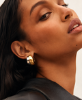 The Two Tone Chunky Hoop Earrings
