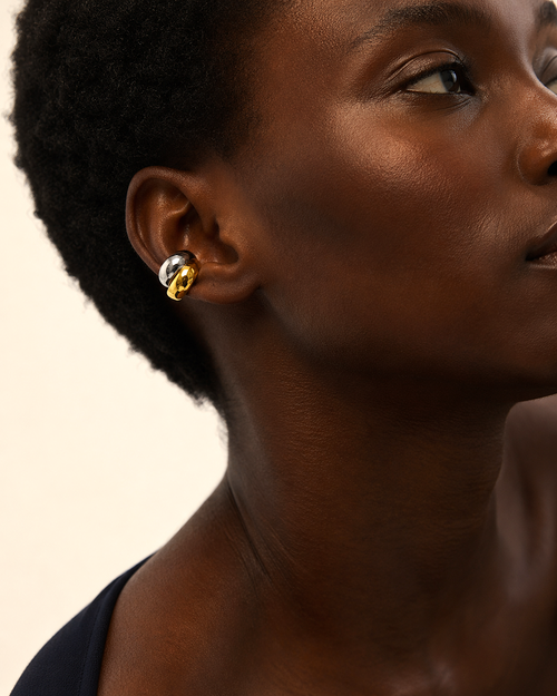 Two-Tone Fused Block Cuff Pair