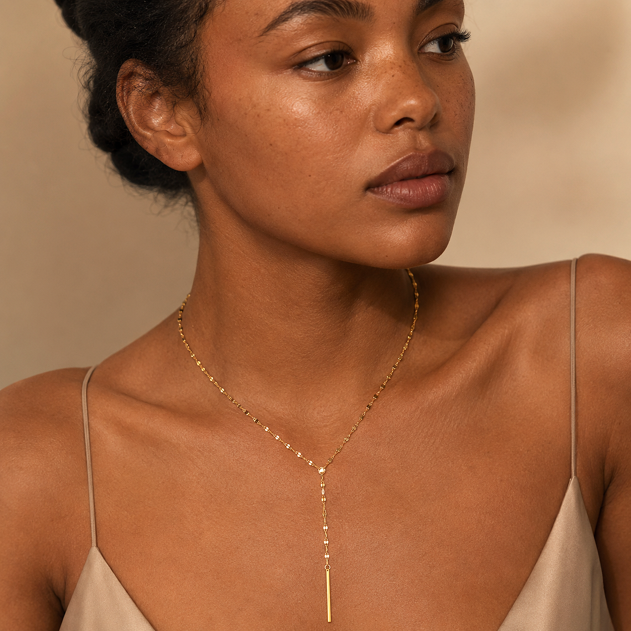 The Bar Drop Lariat Necklace
