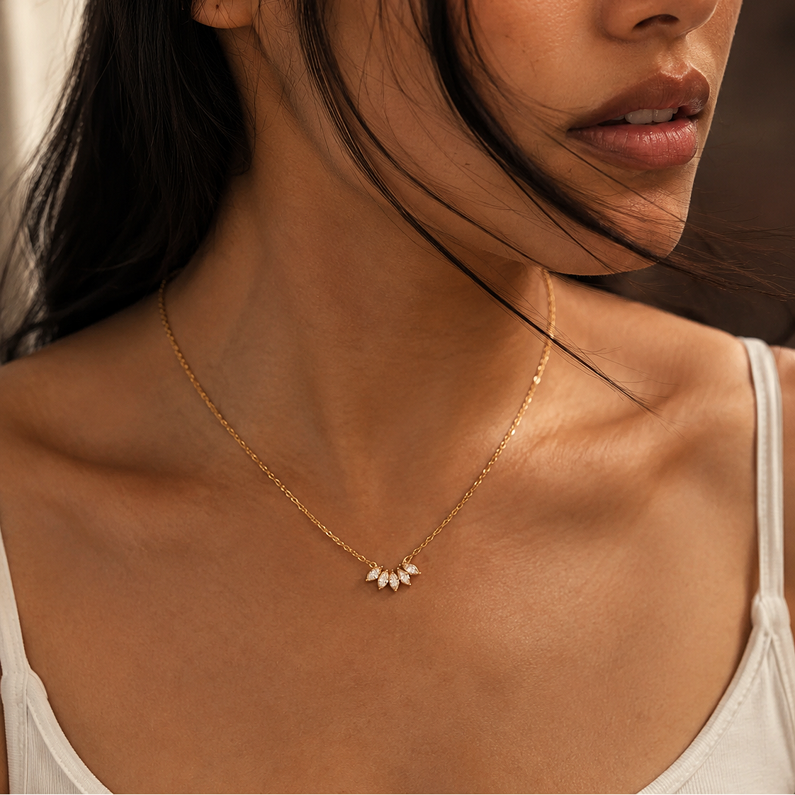 The Marquise Cluster Necklace