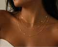 18k Gold Triple Strand Shimmer Chain