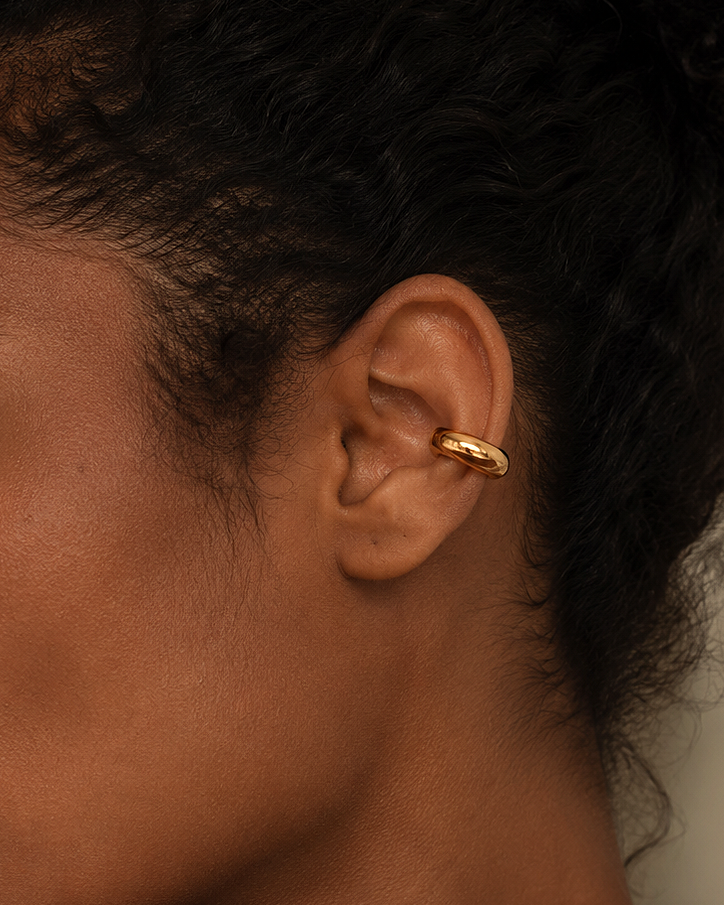 18k Gold Sculpted Ear Cuff