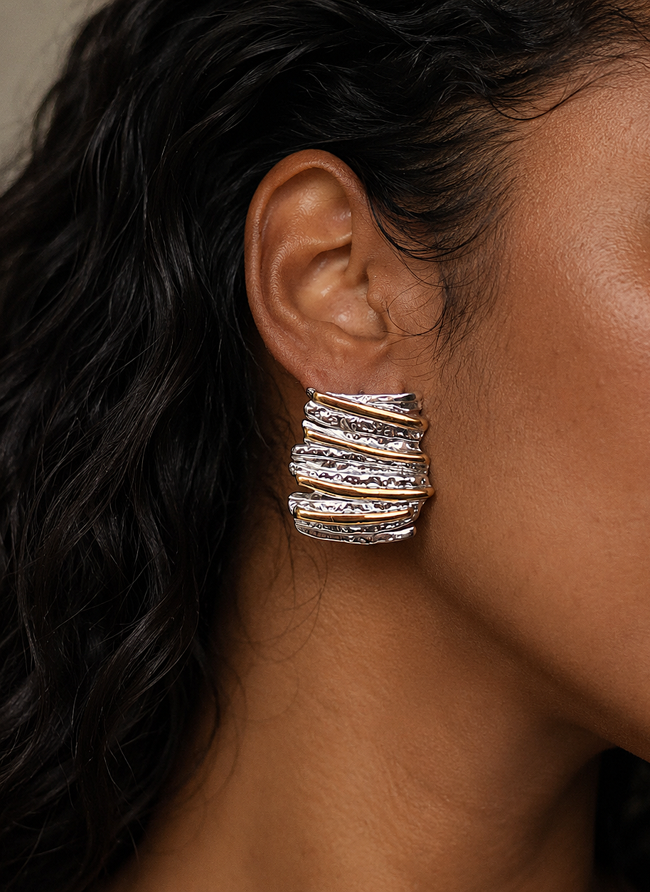 Steady 18K Gold Plated Statement Earrings