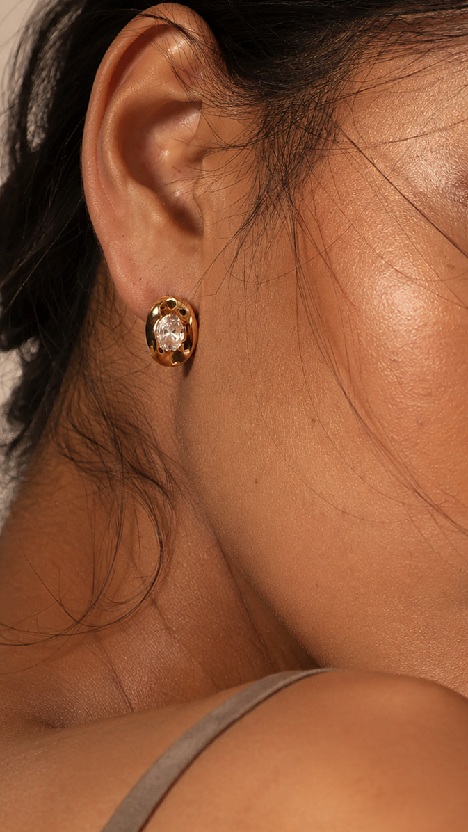 Last Seen 18K Gold Plated Stud Earrings