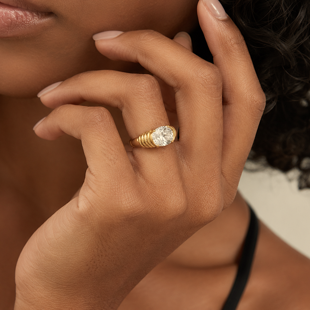 Flash 18k gold plated Ring